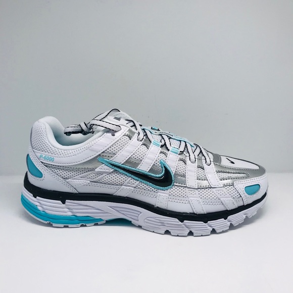 Nike P-6000 White/Black-Metallic/silver/Aqua Sz 8 - Picture 4 of 8